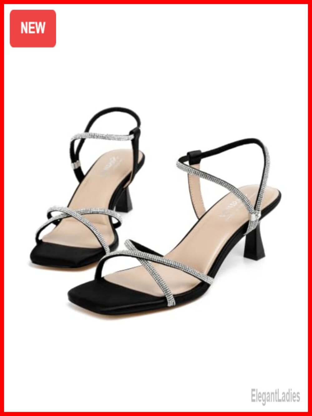 Womens Closed Toe Slingback Kitten Heels Rhinestone Pointed Toe Bow Pumps Dress